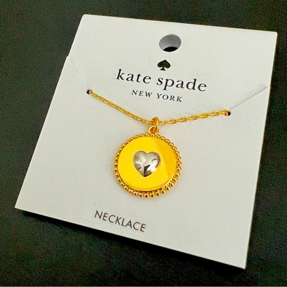 Kate Spade Heartful Necklace, Gold/ Silver NWT